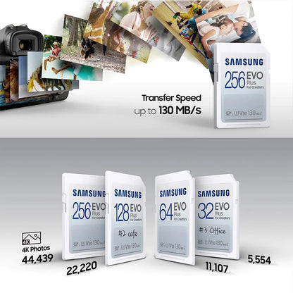 Samsung EVO Plus SD Card 32-256GB High-Speed
