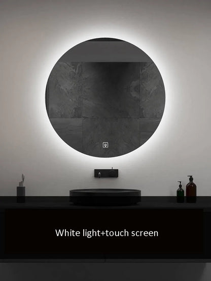Modern Style Simple Circular Mirror LED Bathroom