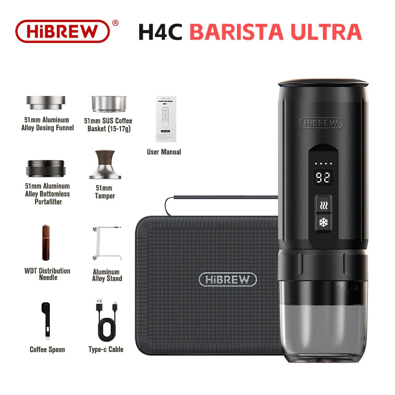 HiBREW Portable Espresso Coffee Machine for Car &