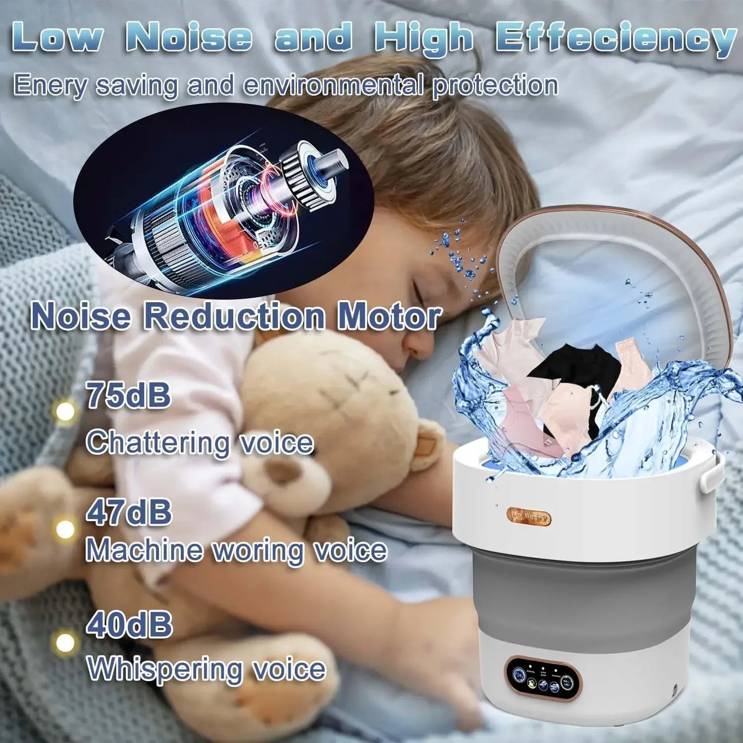 15L Portable Small Washing Dryer Machine Collapsible Washer with Spin Apartment Travel Socks Underwear Panties Washing Machine - MyLootWare