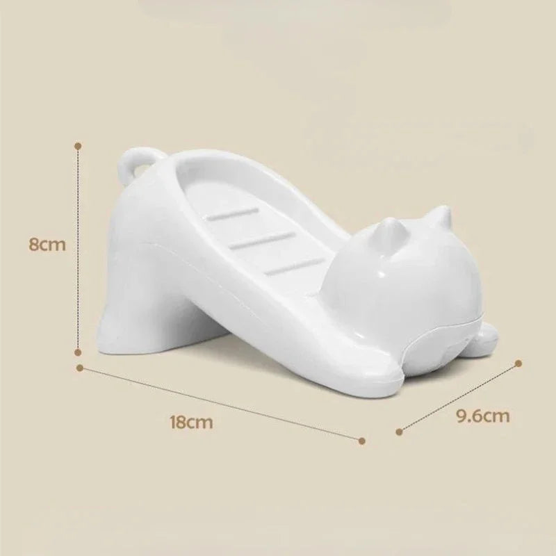 Bathroom Soap Box Cartoon Cat Plastic Soap cases Creative turtle Soap Dish Storage Plate Drain Holder Bathroom Accessories - MyLootWare