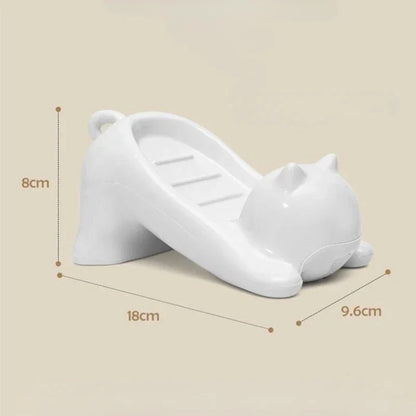 Bathroom Soap Box Cartoon Cat Plastic Soap cases Creative turtle Soap Dish Storage Plate Drain Holder Bathroom Accessories - MyLootWare