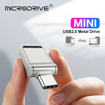 OTG Type C Pen Drive Mini Metal Usb Memory Stick