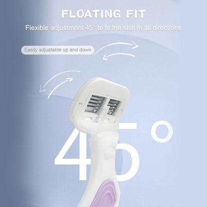 5 Blades Razor for Sensitive Skin Replaceable Refill Floating on Skin Non-slip Handle Lubricating Bar Trimmer Hair Shaver - MyLootWare