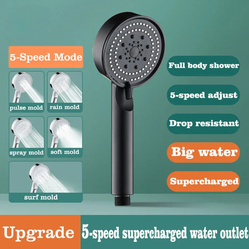 5-Mode High Pressure Handheld Shower Head - MyLootWare