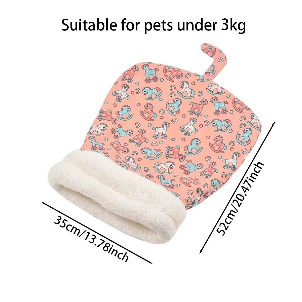 Cat Sleeping Bag Soft Cuddly Fluffy Feel Thickened Pet Pocket Type Quilt Bed Kitten Puppy Soft Comfortable Warm Nest Pet - MyLootWare