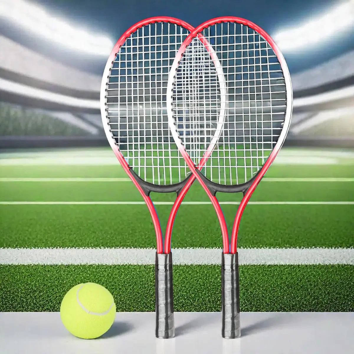 2pcs Tennis Rackets Included Tennis Bag And Tennis Sports Exercise Racquet Set Youth Games Outdoor,Suitable for Beginner - MyLootWare