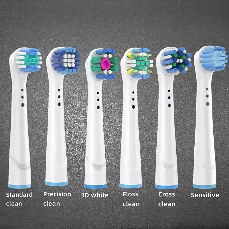 8/16Pcs Replacement Brush Heads for Oral B Electric Toothbrushes Floss Cross Action 3D Pro White Precision Standard Daily Clean - MyLootWare