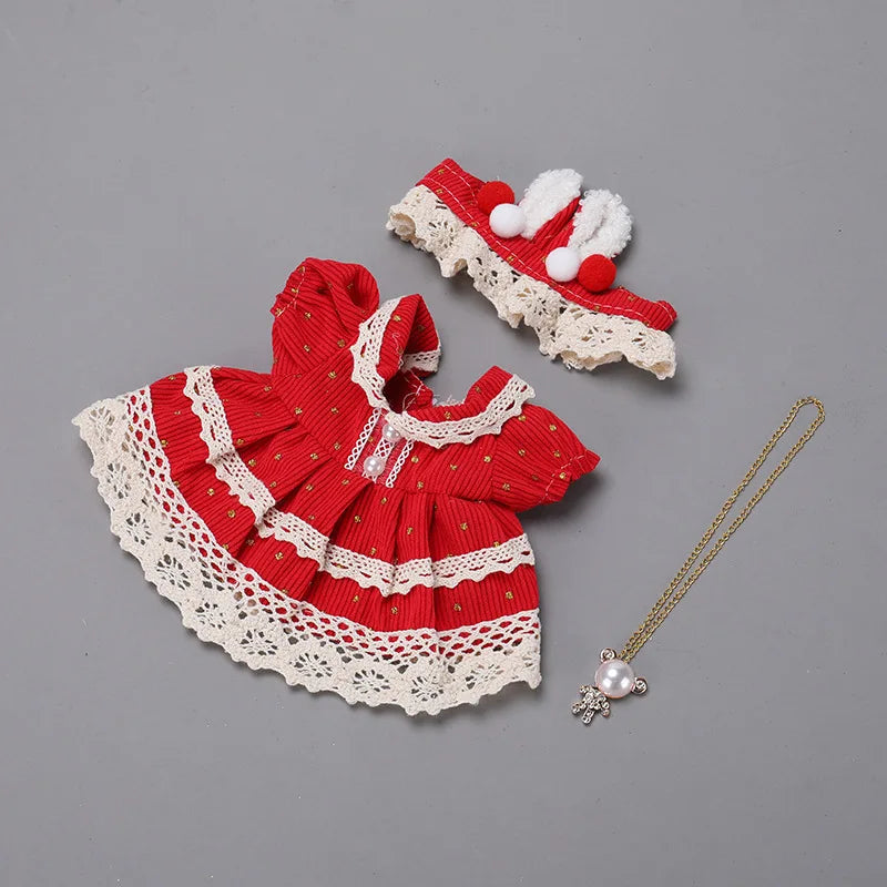 Cute 20cm Cotton Doll Clothes Dresses Children
