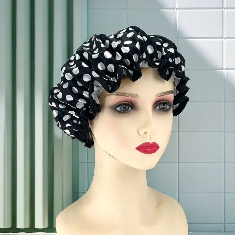 High Quality  Shower Caps Polyester Satin Double