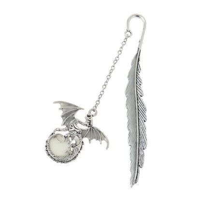 2019 Newest Glow In The Dark Luminous Book Marker Creative Feather Dragon Bookmark Label School Office Stationery - MyLootWare