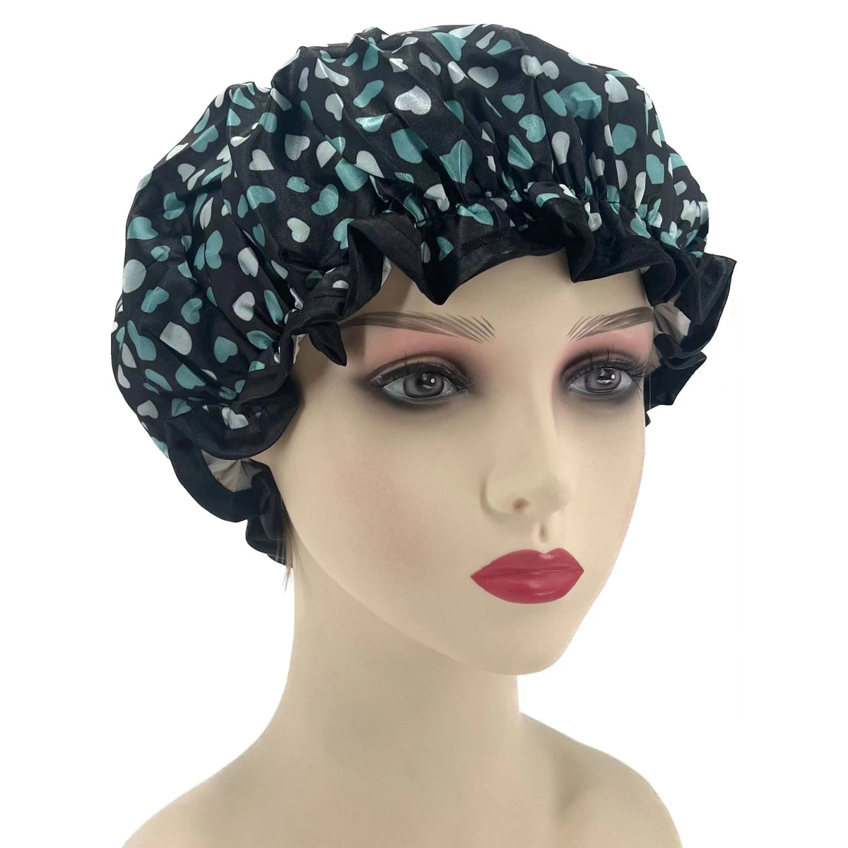 High Quality  Shower Caps Polyester Satin Double