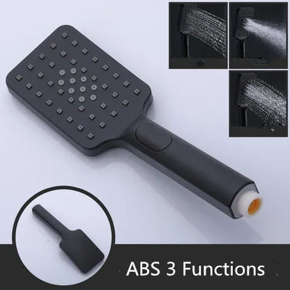 Hand-held Shower Head Water Saving Black Bathroom
