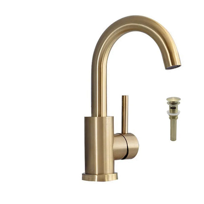 Brushed Gold Single Handle Sink Faucet - MyLootWare