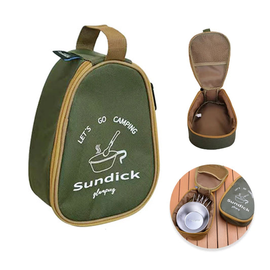 Camping Utensil Storage Bag, Camping Cookware Bag, for  Multiple Pockets, Handle Carry, Family Camp, Outdoor, Camping Supplies.