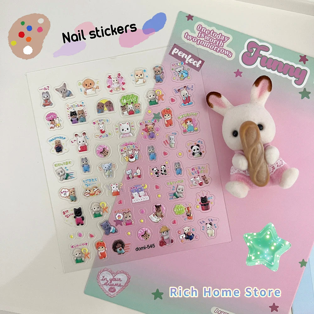 Calico Critters Anime Nail Stickers Ternurines Nail Stickers Anime Accessories - MyLootWare