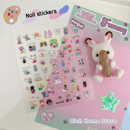 Calico Critters Anime Nail Stickers Ternurines Nail Stickers Anime Accessories - MyLootWare
