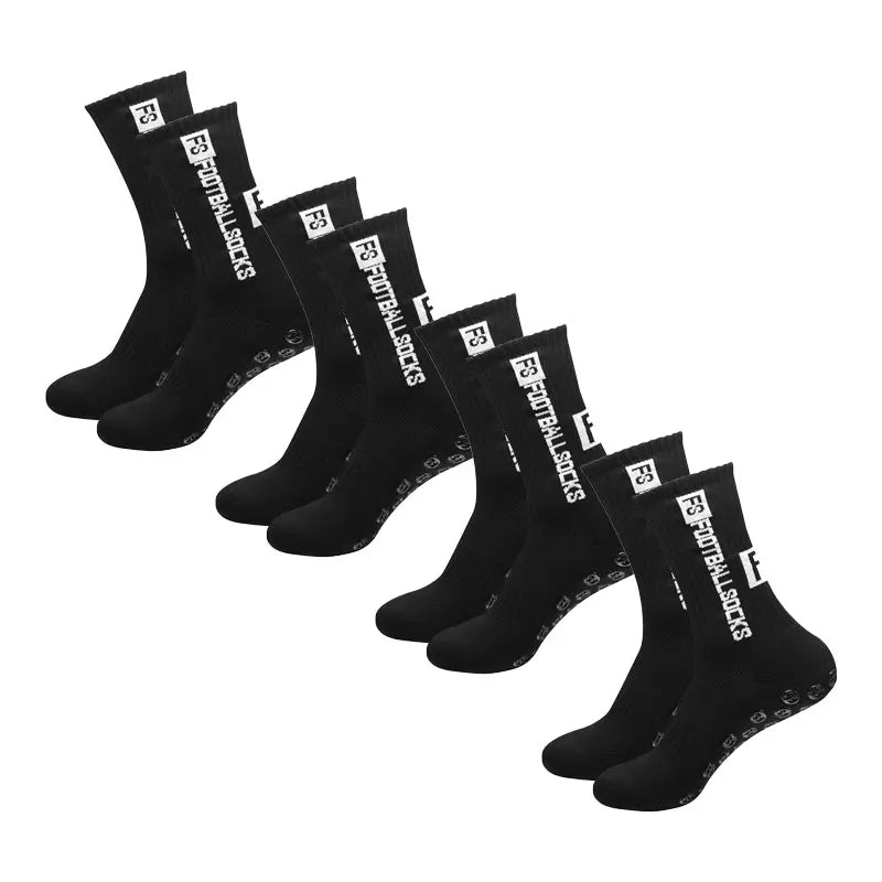4 Pairs Soccer Socks Sports Grip Socks Anti-slip Basketball Socks Spot Rubber Anti-slip Cotton Soccer Socks - MyLootWare