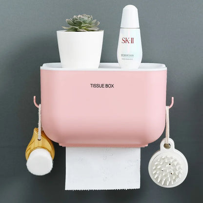 Toilet Paper Holder Wall Mount Tissue Box