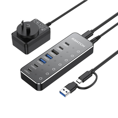 RSHTECH Powered 7 Port 10Gbps Data USB Hubs