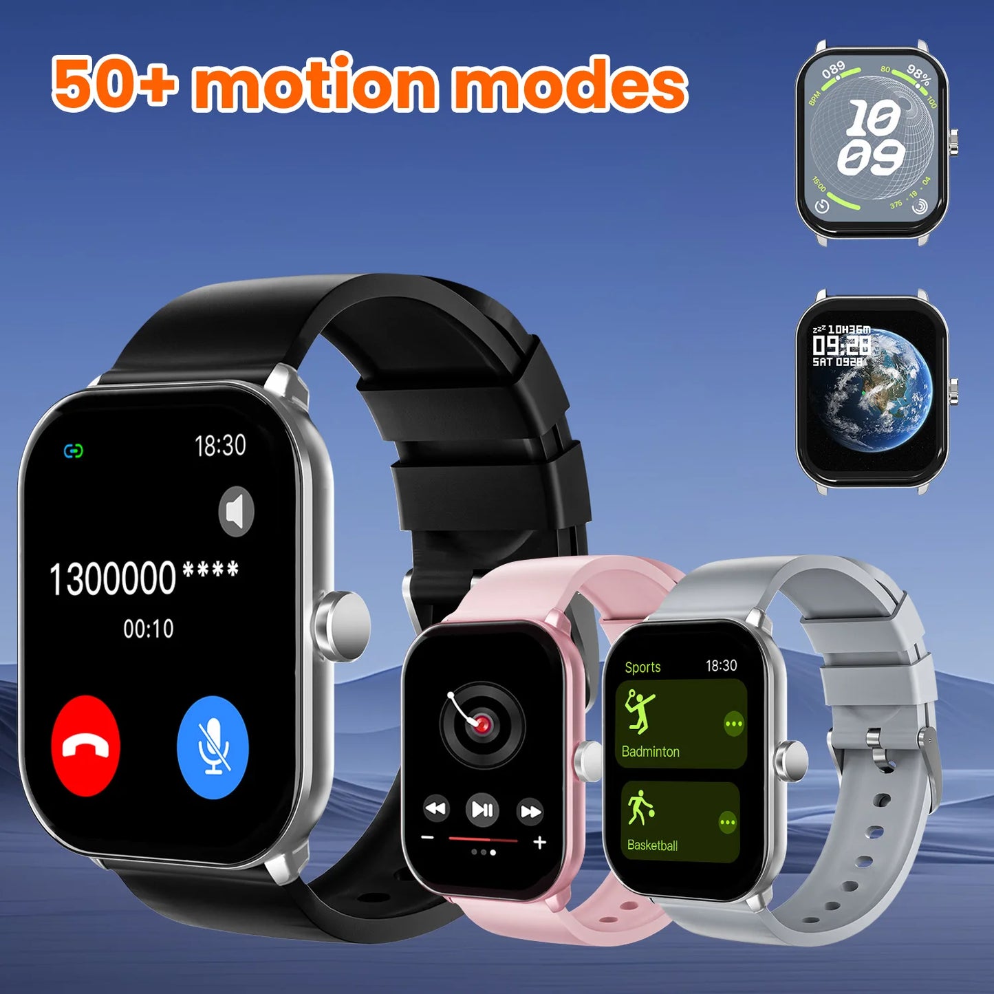 Smart Watch 2.01-inch Large Screen Waterproof
