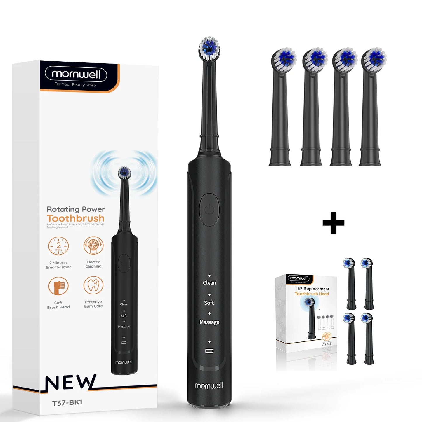 Electric Sonic Toothbrush for Adults with Heads