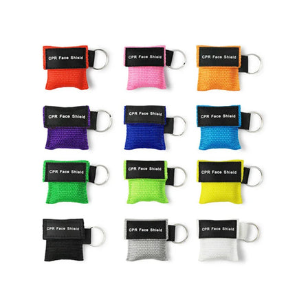 Keychain First Aid Emergency Face Shield CPR Mask