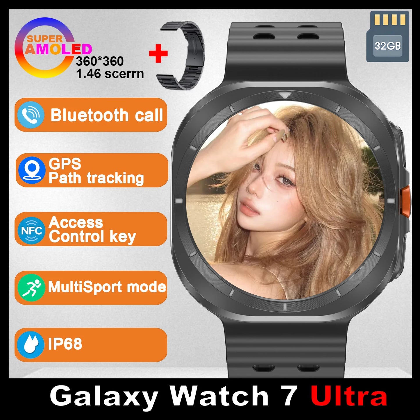 New WATCH 7 Ultra SmartWatch Men Women 32GB ROM
