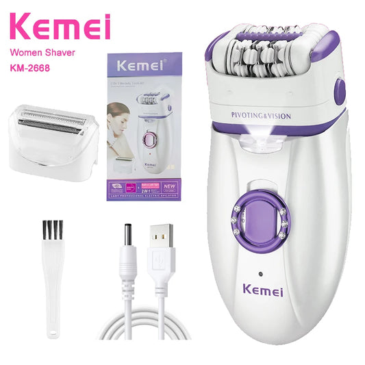 Kemei KM-2668 2-in-1 Women's Shaver Body Shaver