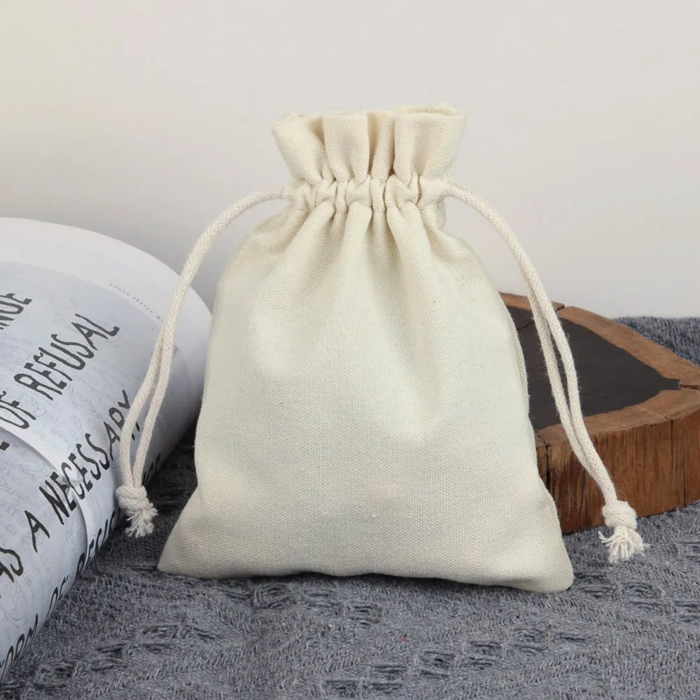 10pcs/lot Cotton Linen Gift Bag Drawstring Pouch Decoration Pocket For Jewelry Packaging Christmas Wedding Gift Bag - MyLootWare