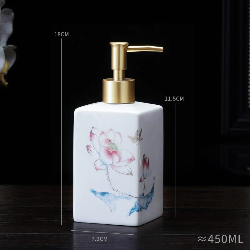 New Chinese ceramic press bottle lotion bottle