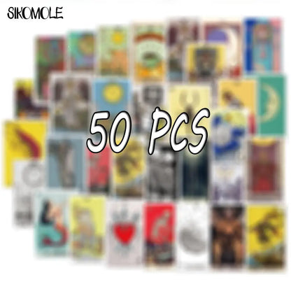 10/30/60PCS Tarot Card Fortune-telling Doodle Sticker Collection DIY Toy Luggage Laptop Skateboard Pegatinas Decals Stickers F5 - MyLootWare