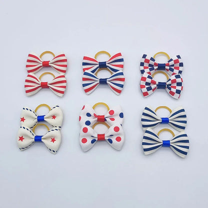 100 Pieces Ribbon Pet Hair Accessories 121 Colors Cute Dog Hair Bows Elastic Rubber Band For Dogs Pet Hair Clips Yorkshire Gift - MyLootWare