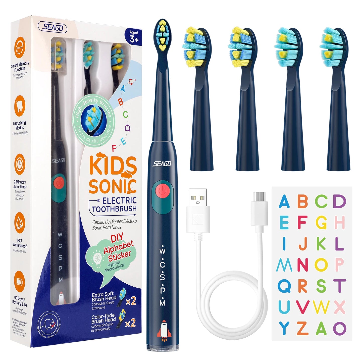Seago Kids Electric Toothbrush for 6+Years 5 Modes