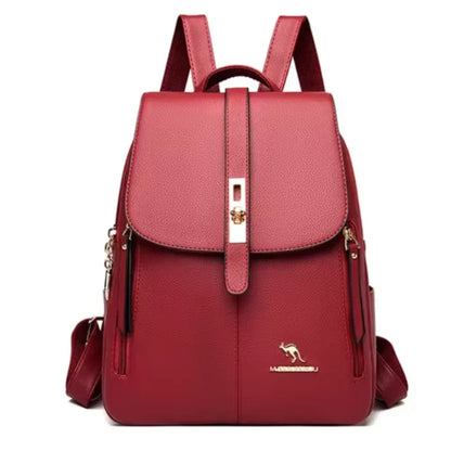 Women Large Capacity Backpack High Quality Leather