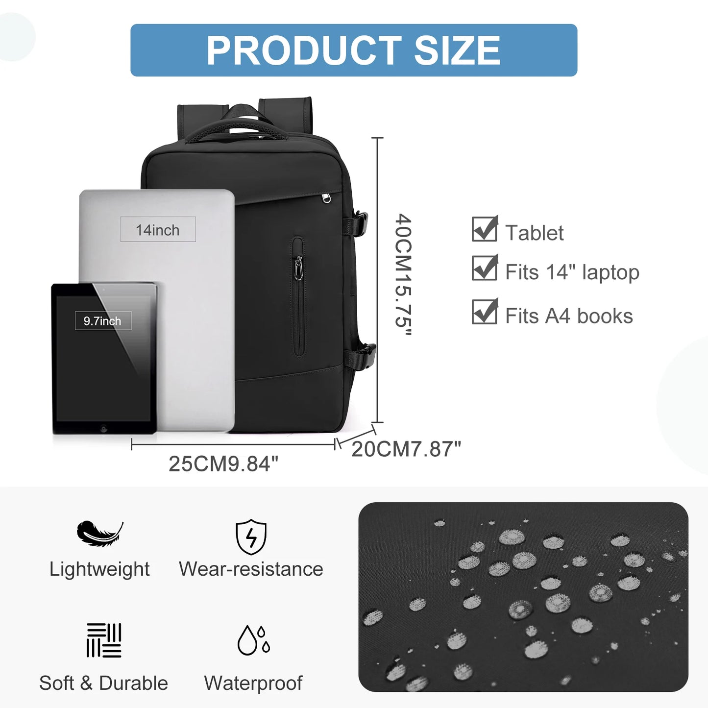 Business Backpacks for Men‘s Bags Women Backpack Travel 40x20x25 Ryanair Carry-Ons, Laptops Backpacks College Schoolbags Bluey ﻿ - MyLootWare