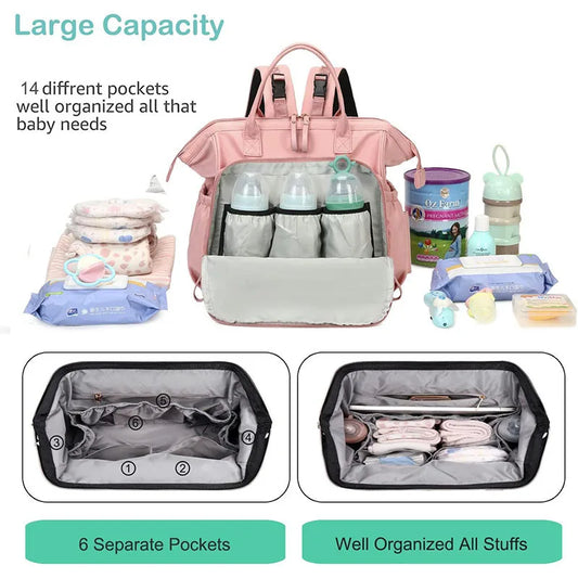 Large Capacity Diaper Bag  Backpack for Women