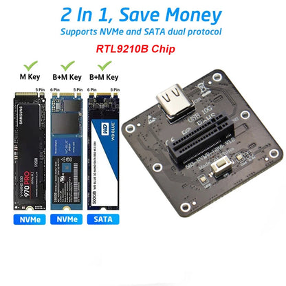 NVMe to USB 3.1 10Gbps Type C SSD Adapter Test