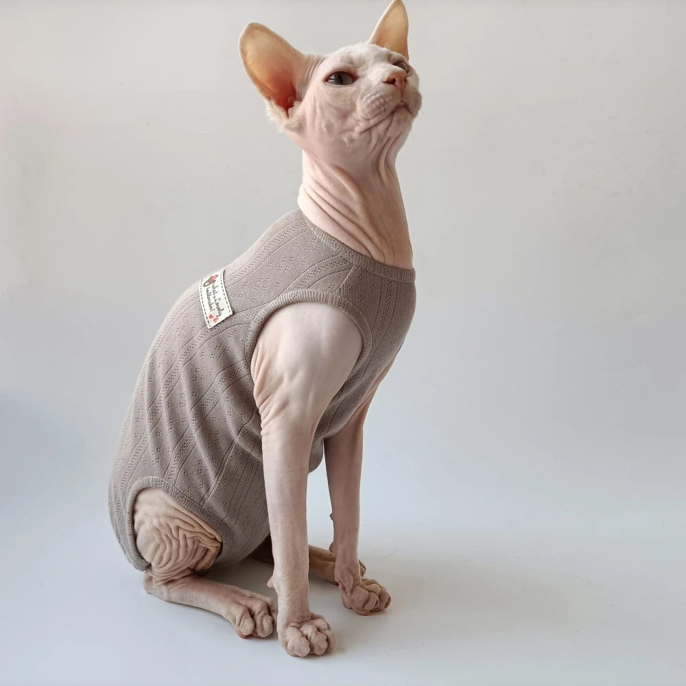 Sphynx Cat Clothes Summer 4-legged Cotton Pajamas