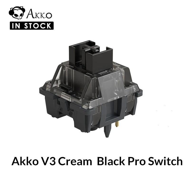Akko V3 pro Cream Black Switches 5 Pin 55gf Linear Switch with Stable Dustproof Stem For Mx Mechanical Keyboard (45 pcs) - MyLootWare