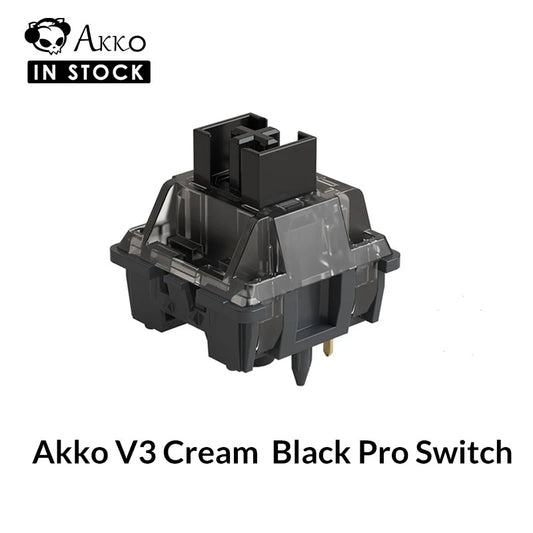 Akko V3 pro Cream Black Switches 5 Pin 55gf Linear Switch with Stable Dustproof Stem For Mx Mechanical Keyboard (45 pcs) - MyLootWare