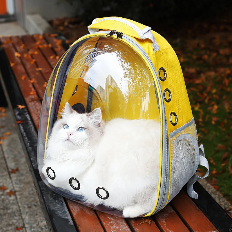 Cat Pet Carriers Dog pet backpacks portable transparent space capsules Soft Side Backpack Travel Bags Outgoing cat supplies - MyLootWare