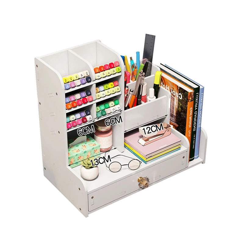 Creative DIY Wooden Rack for Office Storage