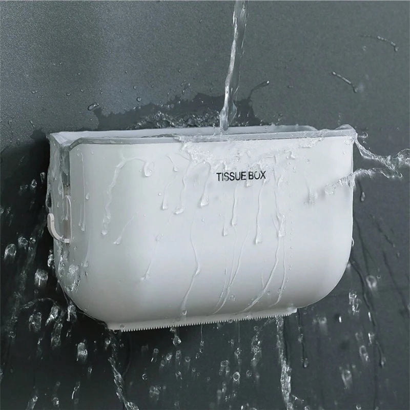 Toilet Paper Holder Wall Mount Tissue Box