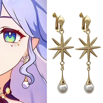 Anime Cosplay Earring Honkai: Star Rail Earrings Crystal Anime Cosplay Ear Studs Anime Jewelry Robin New Earrings - MyLootWare