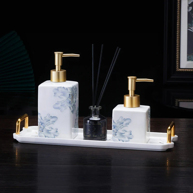 New Chinese ceramic press bottle lotion bottle