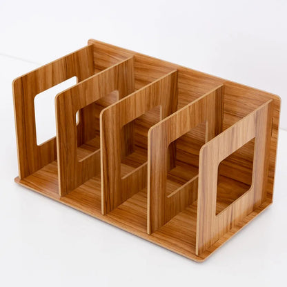 Simple Wooden Desktop Book and Pen Holder