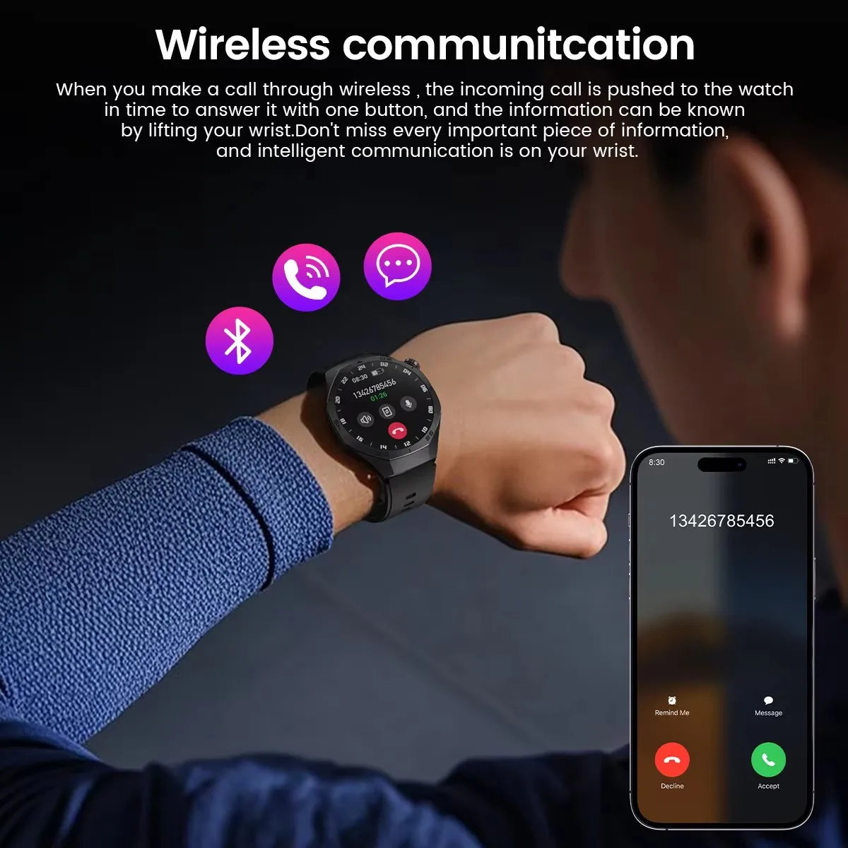 2025 New SmartWatch Men GT5 Pro AMOLED Screen GPS Sports Bluetooth call Heart rate Outdoor Waterproof Smartwatch For Huawei IOS - MyLootWare
