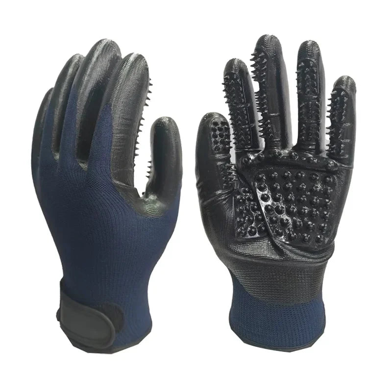 Pair of Pet Hair Grooming Gloves with Massage