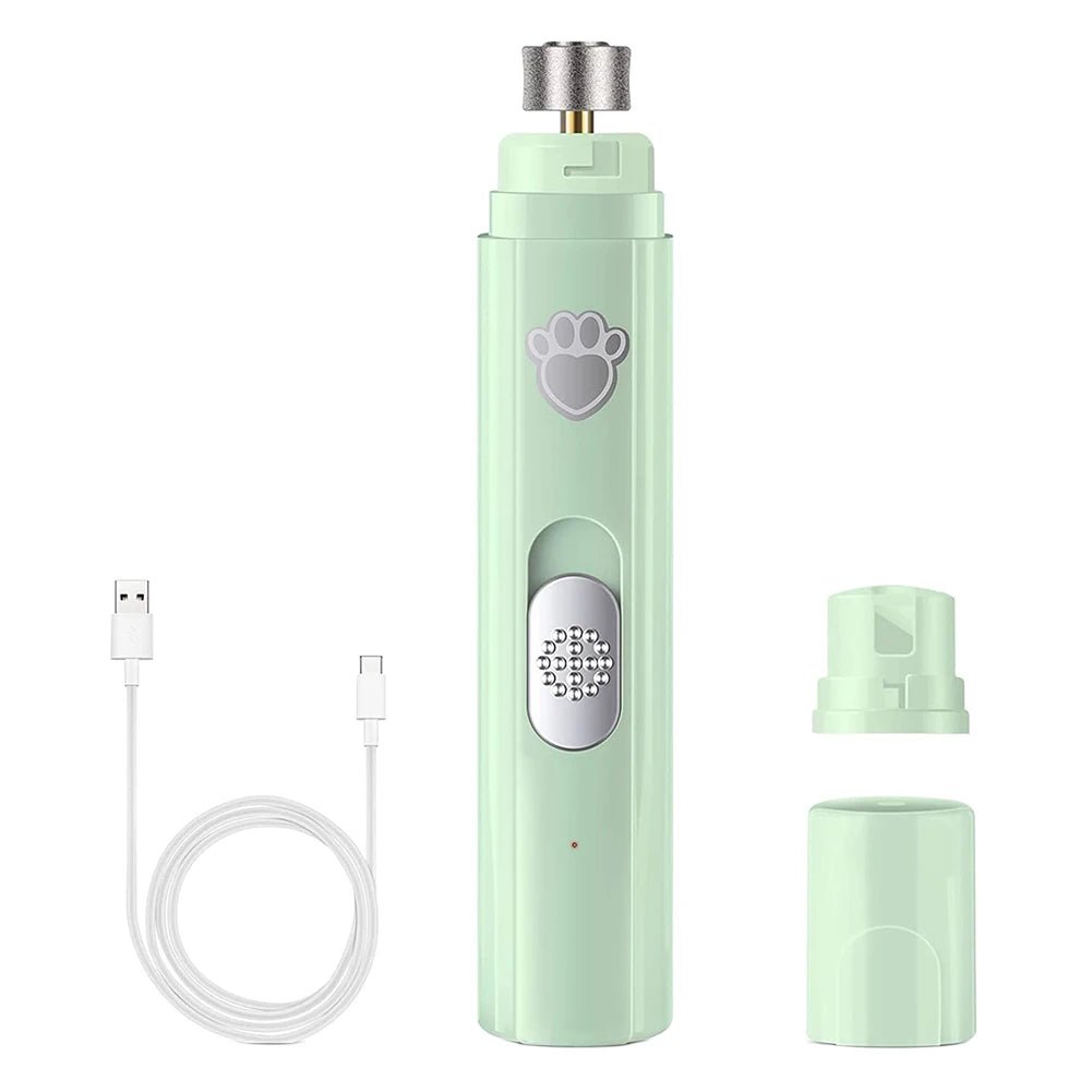 Electric Dog Nail Grinder with Polisher Wheel LED Light Pet Nail Clipper USB Rechargeable 2 - Speed Pet Nail Trimmers for Cat Dog - MyLootWare